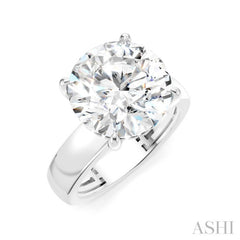 1/8 Ctw Round Shape Round Cut Diamond Semi-Mount Engagement Ring in 14K White Gold