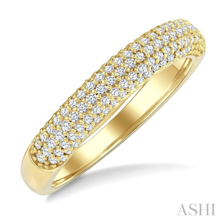 1/2 Ctw Round Cut Diamond Aeris Gold Fashion Band in 14K Yellow Gold