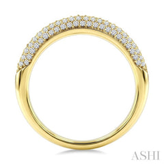 1/2 Ctw Round Cut Diamond Aeris Gold Fashion Band in 14K Yellow Gold