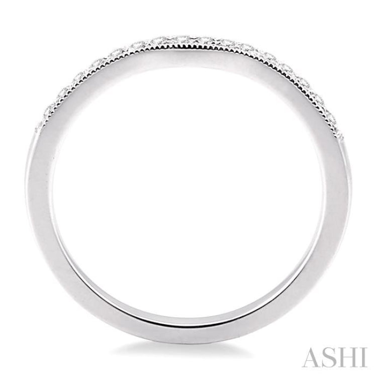 1/10 ctw Round Cut Diamond Matching Wedding Band in 14K White Gold