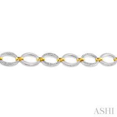 1/20 Ctw Round Cut Diamond Bracelet in Sterling Silver