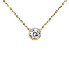1.23 CTW Halo Necklace