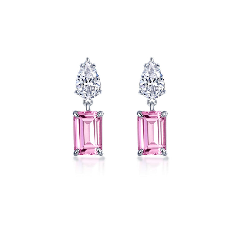 Fancy Lab-Grown Sapphire Drop Earrings