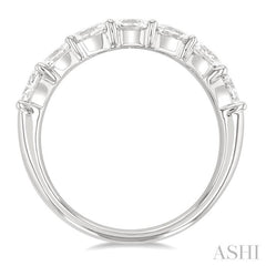 1 Ctw East-West Oval Cut Diamond Fashion Band in 14K White Gold