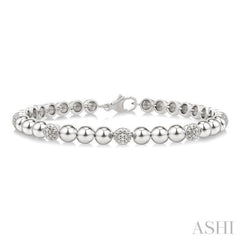 .15CTRDDM BOLD ROUND BEAD BRACELET SL-S*