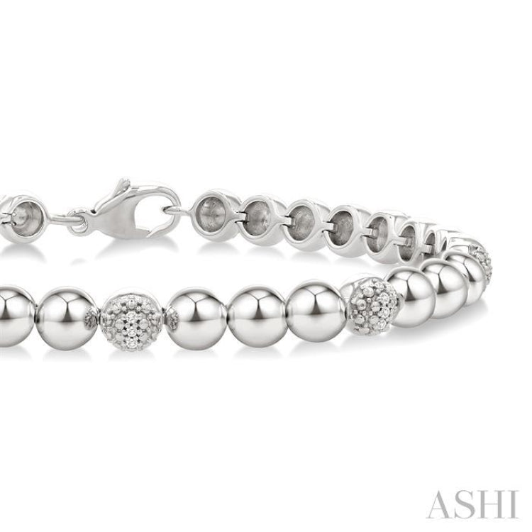 .15CTRDDM BOLD ROUND BEAD BRACELET SL-S*