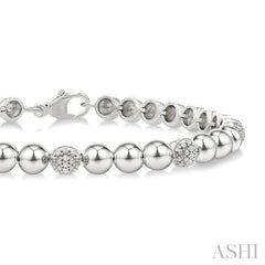 .15CTRDDM BOLD ROUND BEAD BRACELET SL-S*