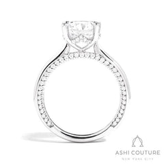 Bridal Solitaire Round Semi-Mount Engagement Ring in White Gold