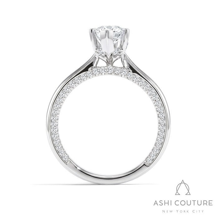 Bridal Solitaire Marquise Semi-Mount Engagement Ring in White Gold