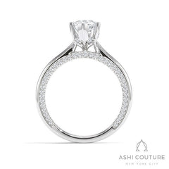 Bridal Solitaire Marquise Semi-Mount Engagement Ring in White Gold