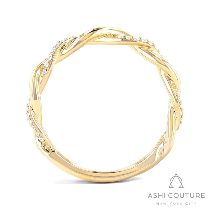 Bridal Twist Band in Yellow Gold