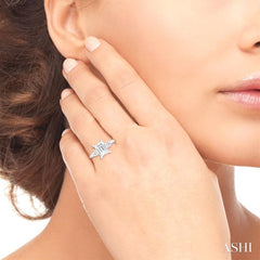 Bridal 5-Stone Emerald Semi-Mount Engagement Ring in White Gold